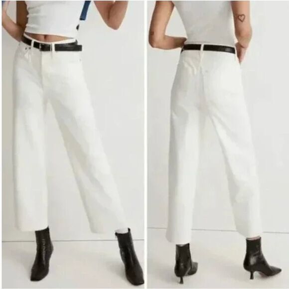 Madewell Denim - NEW Madewell The Perfect Vintage Wide-Leg Crop Jean Tile‎ White, 29